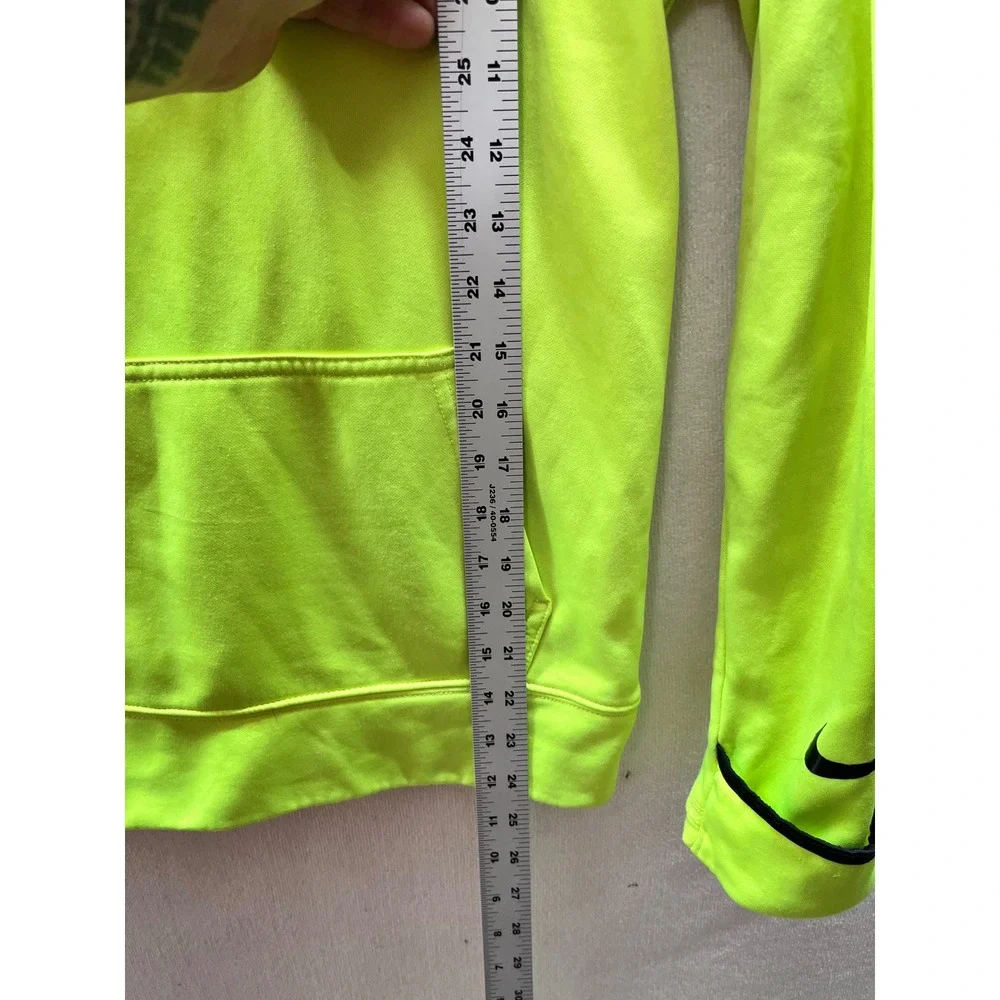 Nike 3 Brand Hoodie Boys Large Neon‎ Yellow Dri-FIT Russell Wilson 3386